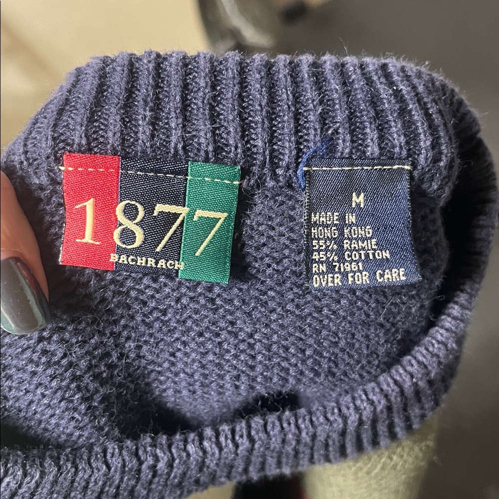 Multicolor Patchwork Crewneck Sweater - image 2